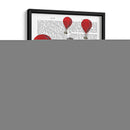 Edificio De Hierro Plano Y Globos De Aire Caliente Rojo. - Fab Funky | Cuadro decorativo de Canvas Lab