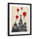 Catedral De St Basils Y Globos De Aire Caliente Rojo. - Fab Funky | Cuadro decorativo de Canvas Lab