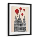 Catedral De St Pauls Y Globos De Aire Caliente Rojo. - Fab Funky | Cuadro decorativo de Canvas Lab