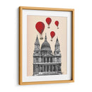 Catedral De St Pauls Y Globos De Aire Caliente Rojo. - Fab Funky | Cuadro decorativo de Canvas Lab