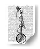 Esqueleto En Unicycle - Fab Funky | Cuadro decorativo de Canvas Lab