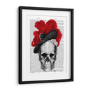 Cráneo Con Sombrero Rojo - Fab Funky | Cuadro decorativo de Canvas Lab
