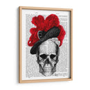 Cráneo Con Sombrero Rojo - Fab Funky | Cuadro decorativo de Canvas Lab