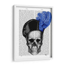 Cráneo Con Sombrero Azul - Fab Funky | Cuadro decorativo de Canvas Lab
