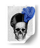 Cráneo Con Sombrero Azul - Fab Funky | Cuadro decorativo de Canvas Lab