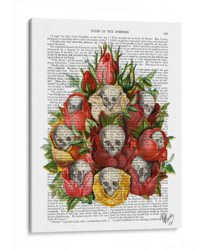 Ramo De Cráneos - Fab Funky | Cuadro decorativo de Canvas Lab