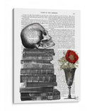Cráneo Y Libros - Fab Funky | Cuadro decorativo de Canvas Lab