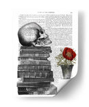 Cráneo Y Libros - Fab Funky | Cuadro decorativo de Canvas Lab