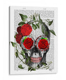 Cráneo Con Rosas Y Vides. - Fab Funky | Cuadro decorativo de Canvas Lab