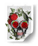 Cráneo Con Rosas Y Vides. - Fab Funky | Cuadro decorativo de Canvas Lab