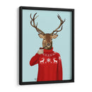 Ciervos En Suéter De Esquí - Fab Funky | Cuadro decorativo de Canvas Lab