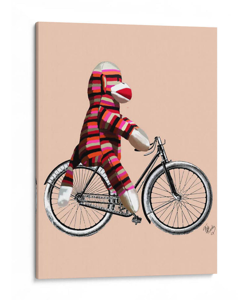 Mono De Calcetín En Bicicleta - Fab Funky | Cuadro decorativo de Canvas Lab