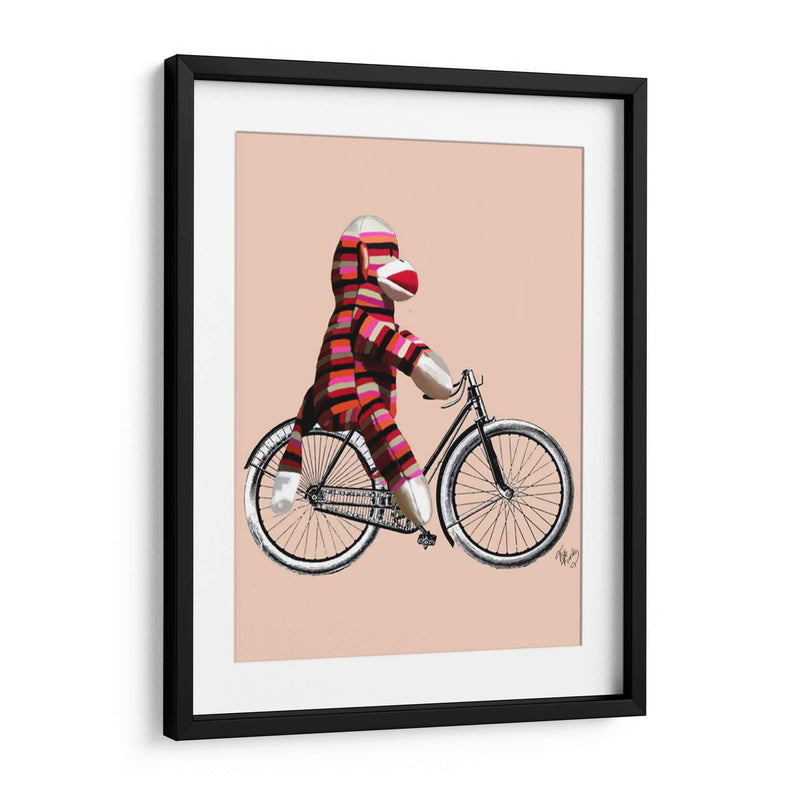 Mono De Calcetín En Bicicleta - Fab Funky | Cuadro decorativo de Canvas Lab