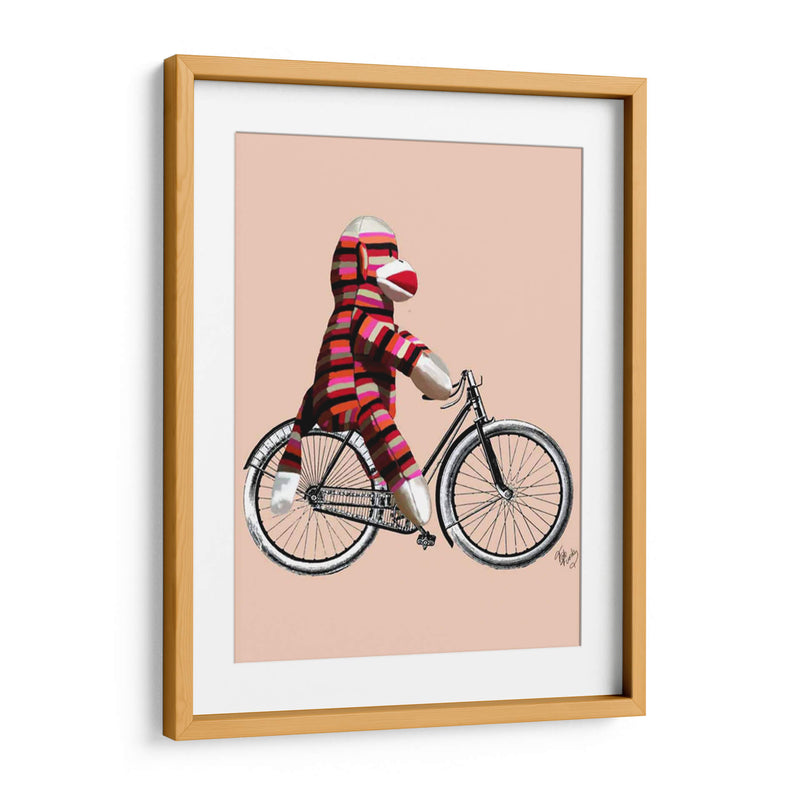 Mono De Calcetín En Bicicleta - Fab Funky | Cuadro decorativo de Canvas Lab