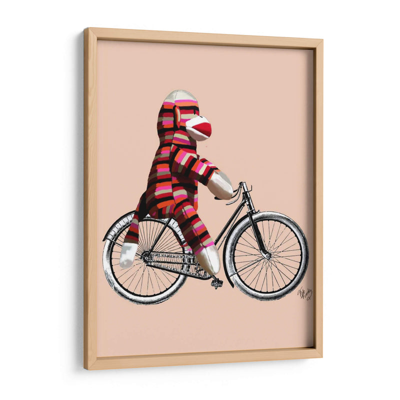 Mono De Calcetín En Bicicleta - Fab Funky | Cuadro decorativo de Canvas Lab