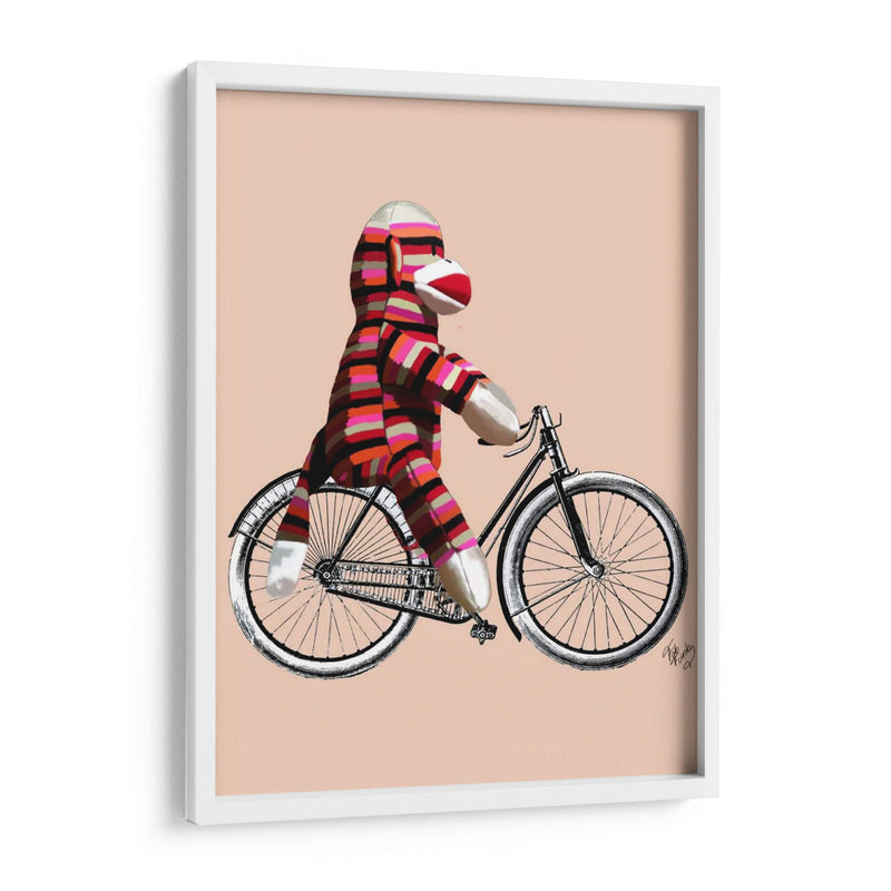 Mono De Calcetín En Bicicleta - Fab Funky | Cuadro decorativo de Canvas Lab