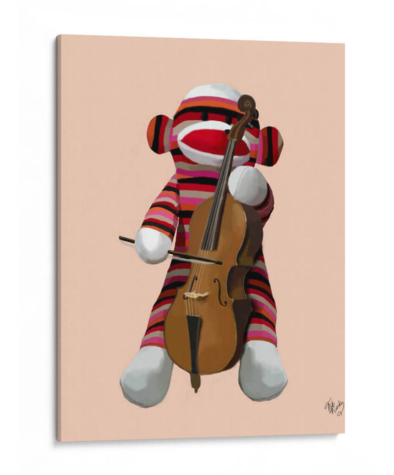 Mono De Calcetín Y Violonchelo - Fab Funky | Cuadro decorativo de Canvas Lab