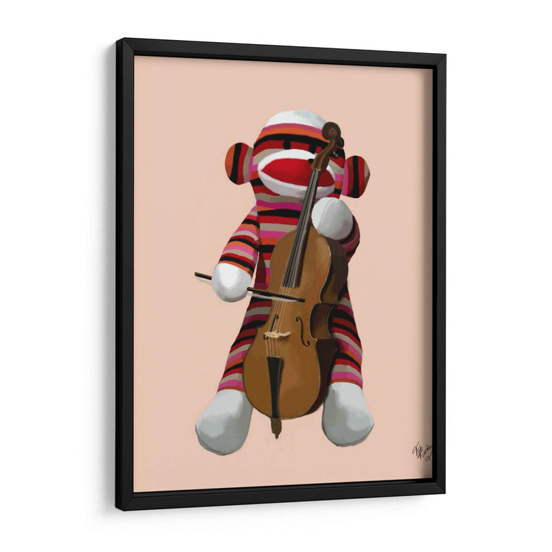 Mono De Calcetín Y Violonchelo - Fab Funky | Cuadro decorativo de Canvas Lab