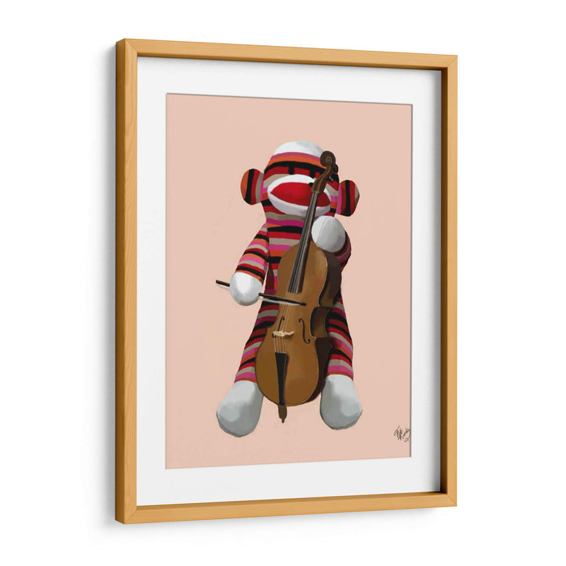 Mono De Calcetín Y Violonchelo - Fab Funky | Cuadro decorativo de Canvas Lab