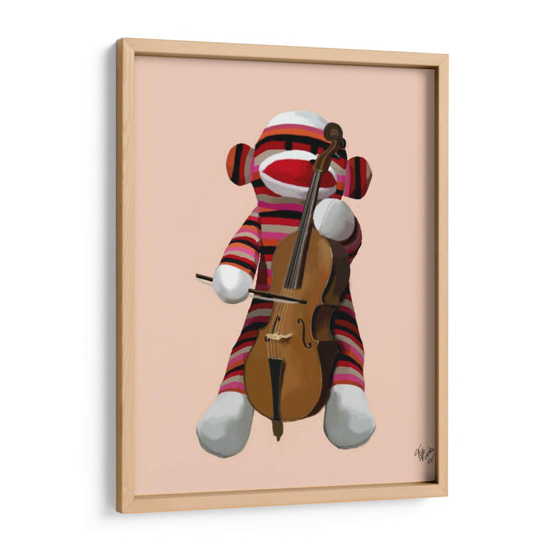 Mono De Calcetín Y Violonchelo - Fab Funky | Cuadro decorativo de Canvas Lab