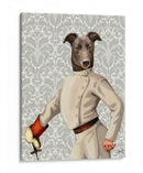 Greyhound Fencer En Crema Retrato - Fab Funky | Cuadro decorativo de Canvas Lab