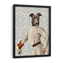 Greyhound Fencer En Crema Retrato - Fab Funky | Cuadro decorativo de Canvas Lab