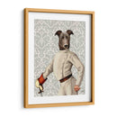 Greyhound Fencer En Crema Retrato - Fab Funky | Cuadro decorativo de Canvas Lab