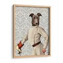 Greyhound Fencer En Crema Retrato - Fab Funky | Cuadro decorativo de Canvas Lab