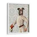 Greyhound Fencer En Crema Retrato - Fab Funky | Cuadro decorativo de Canvas Lab