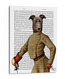 Greyhound Fencer Dark Retrato - Fab Funky | Cuadro decorativo de Canvas Lab