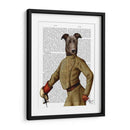 Greyhound Fencer Dark Retrato - Fab Funky | Cuadro decorativo de Canvas Lab