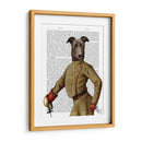 Greyhound Fencer Dark Retrato - Fab Funky | Cuadro decorativo de Canvas Lab
