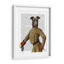 Greyhound Fencer Dark Retrato - Fab Funky | Cuadro decorativo de Canvas Lab