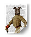 Greyhound Fencer Dark Retrato - Fab Funky | Cuadro decorativo de Canvas Lab