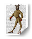 Greyhound Fencer Oscuro Completo - Fab Funky | Cuadro decorativo de Canvas Lab
