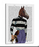 Retrato De Jinete De Carreras De Caballos - Fab Funky | Cuadro decorativo de Canvas Lab