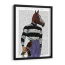 Retrato De Jinete De Carreras De Caballos - Fab Funky | Cuadro decorativo de Canvas Lab