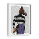 Retrato De Jinete De Carreras De Caballos - Fab Funky | Cuadro decorativo de Canvas Lab