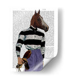 Retrato De Jinete De Carreras De Caballos - Fab Funky | Cuadro decorativo de Canvas Lab