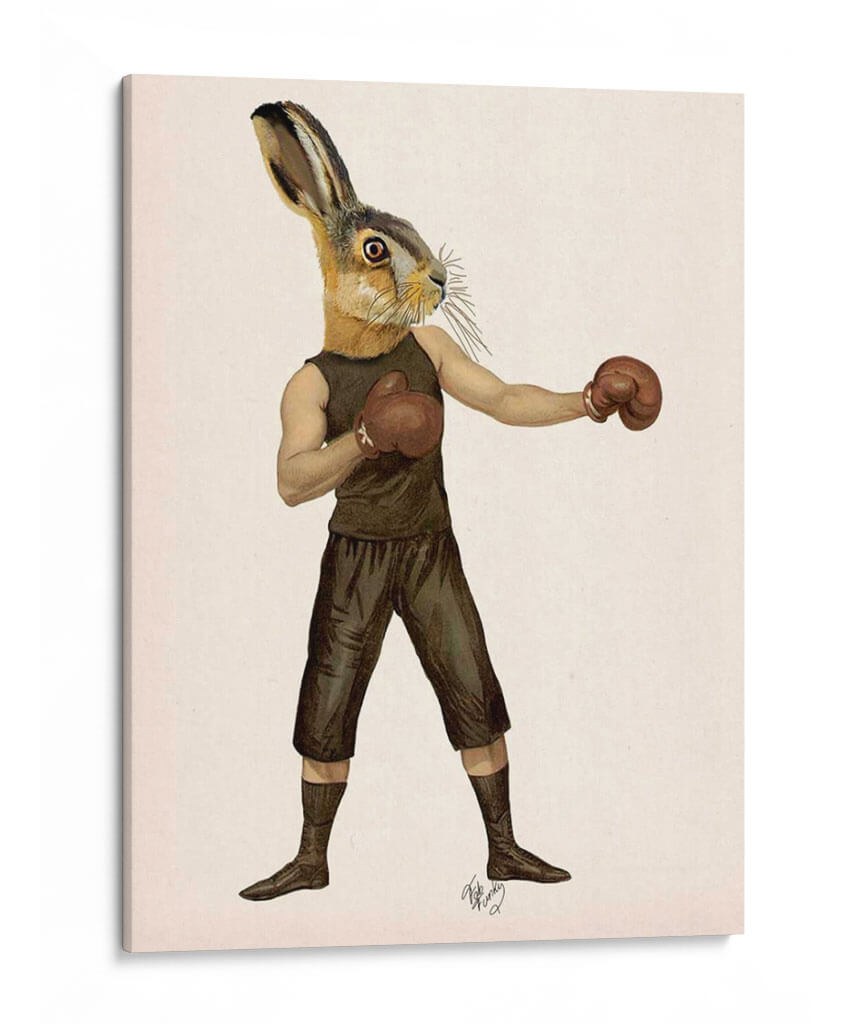 Liebre De Boxeo - Fab Funky | Cuadro decorativo de Canvas Lab