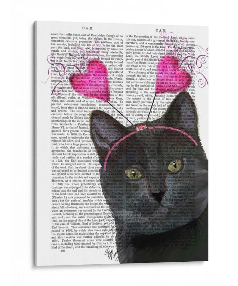 San Valentín De Gato Negro - Fab Funky | Cuadro decorativo de Canvas Lab