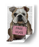 Bulldog Free Abrazos - Fab Funky | Cuadro decorativo de Canvas Lab