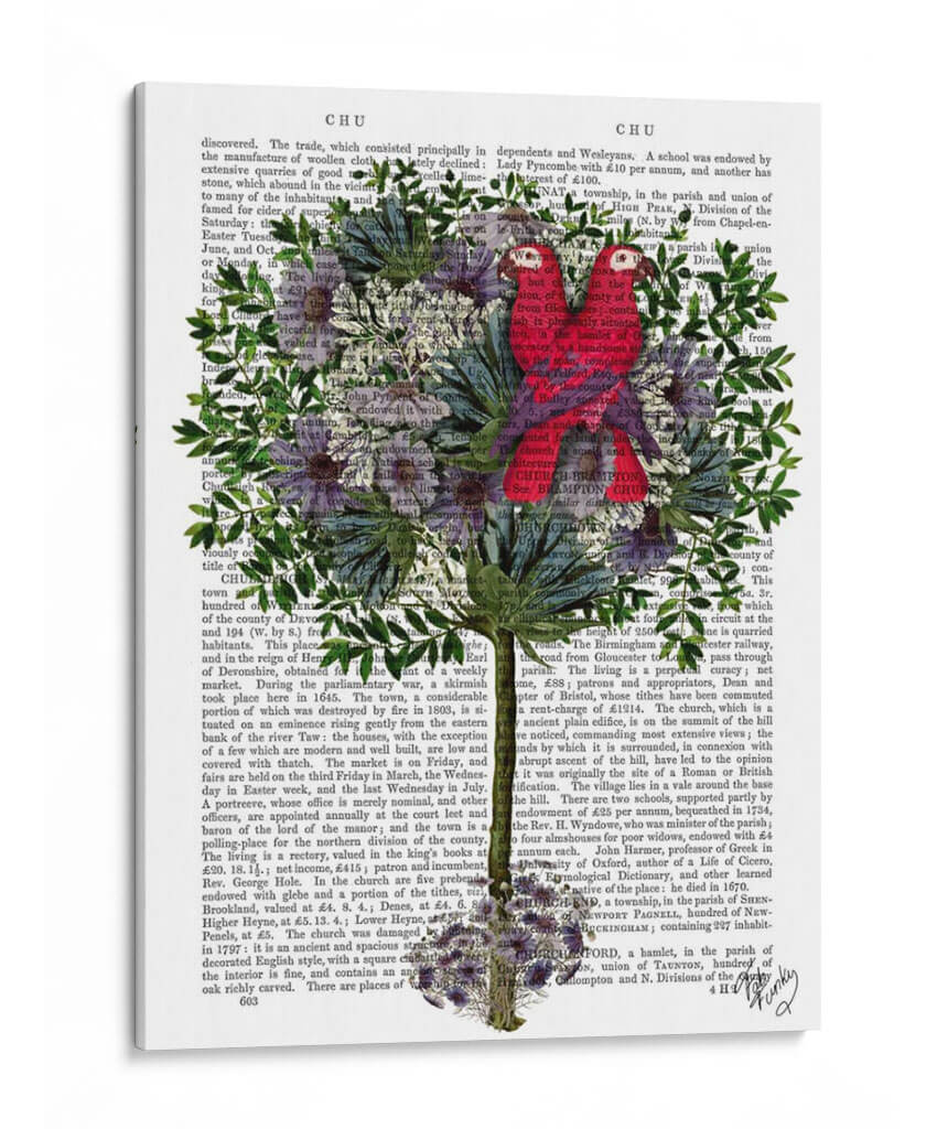 Amor Pájaros En Un Árbol - Fab Funky | Cuadro decorativo de Canvas Lab