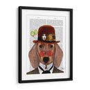 Dachshund Con Steampunk Bowler Hat - Fab Funky | Cuadro decorativo de Canvas Lab