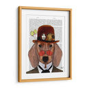 Dachshund Con Steampunk Bowler Hat - Fab Funky | Cuadro decorativo de Canvas Lab