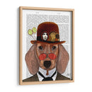 Dachshund Con Steampunk Bowler Hat - Fab Funky | Cuadro decorativo de Canvas Lab