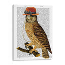 Búho Con Sombrero De Bolos De Estilo Steampunk - Fab Funky | Cuadro decorativo de Canvas Lab