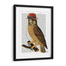 Búho Con Sombrero De Bolos De Estilo Steampunk - Fab Funky | Cuadro decorativo de Canvas Lab