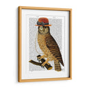 Búho Con Sombrero De Bolos De Estilo Steampunk - Fab Funky | Cuadro decorativo de Canvas Lab
