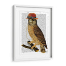 Búho Con Sombrero De Bolos De Estilo Steampunk - Fab Funky | Cuadro decorativo de Canvas Lab
